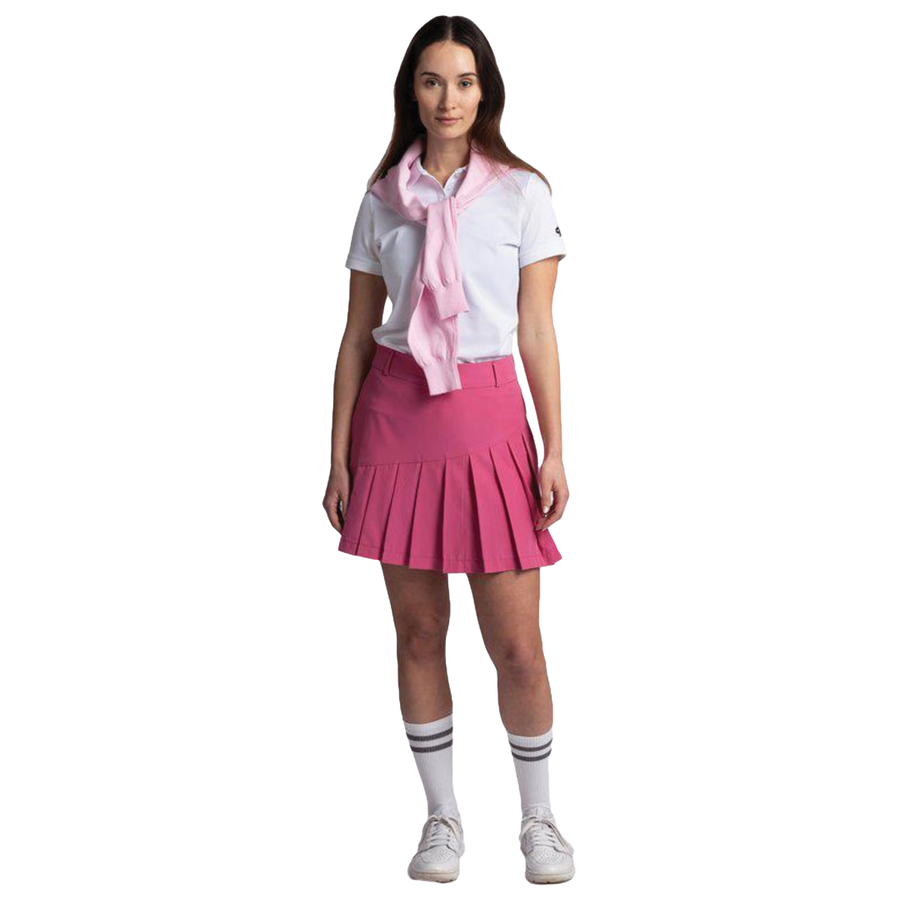 Cross Women's Solid Pleat Skort - Raspberry Rose