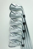 A set of five Callaway iron golf clubs arranged in a fan shape on a plain white background.