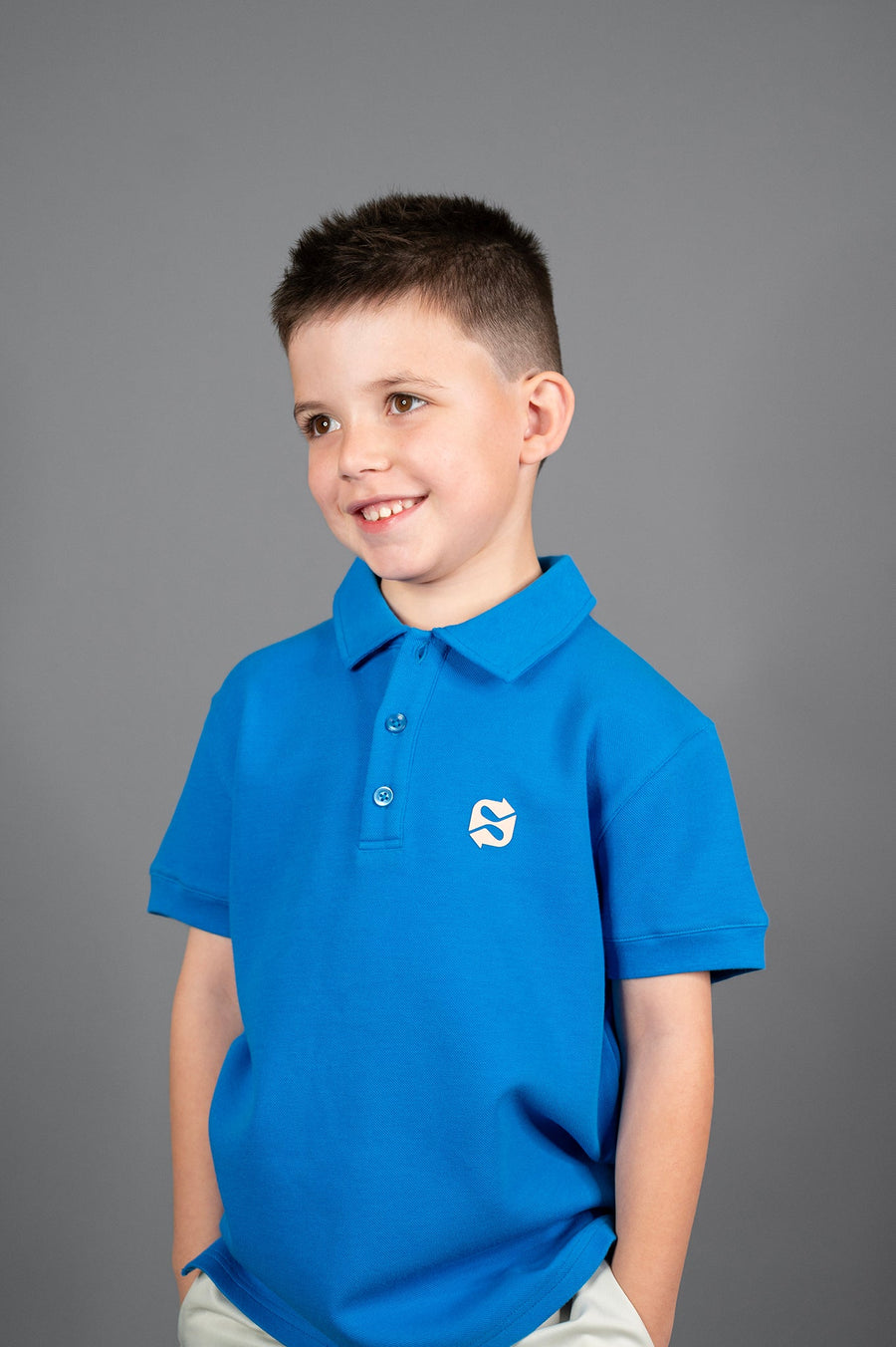 STYKZ Junior Blue Flag Polo