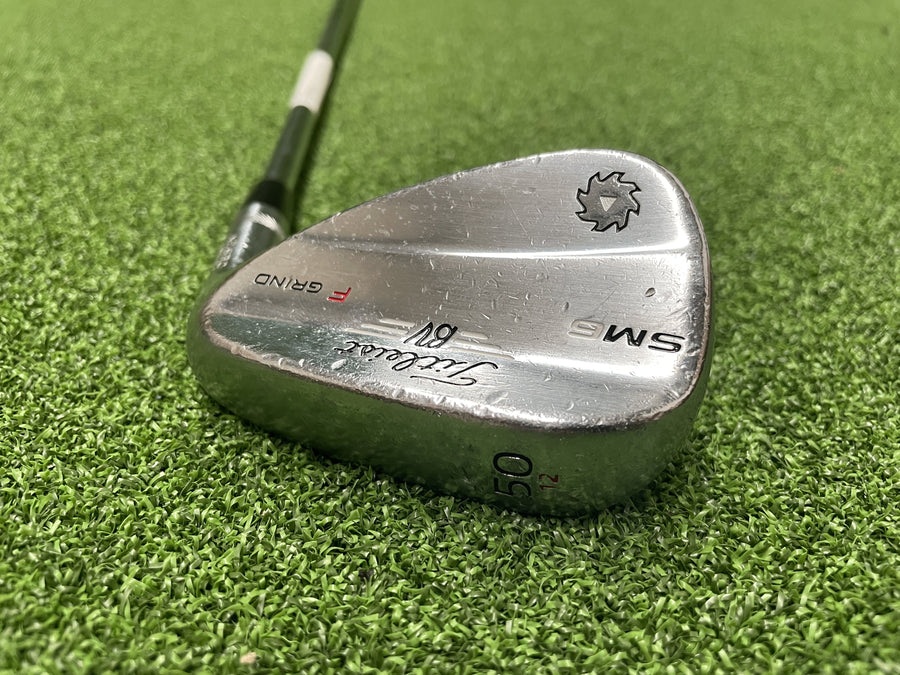 Titleist Vokey SM6 F-Grind Wedge 50 (USED) - clubface