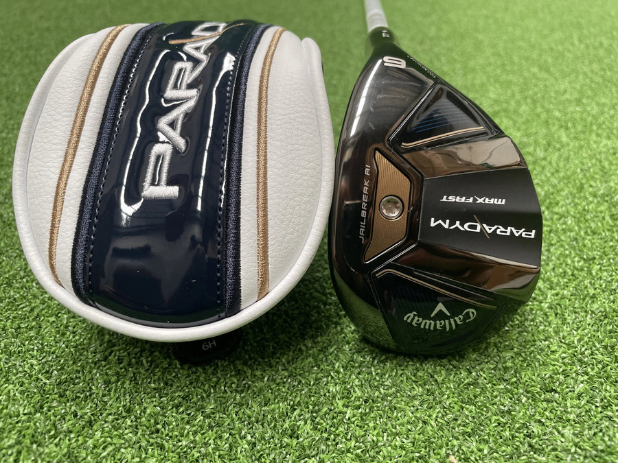 Callaway Paradym Max Fast 27° Ladies 6 Hybrid With Headcover - clubface