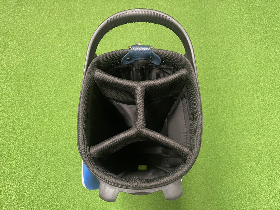 Malbon Blue/White Leather 4-Way Stand Bag (USED) - back view