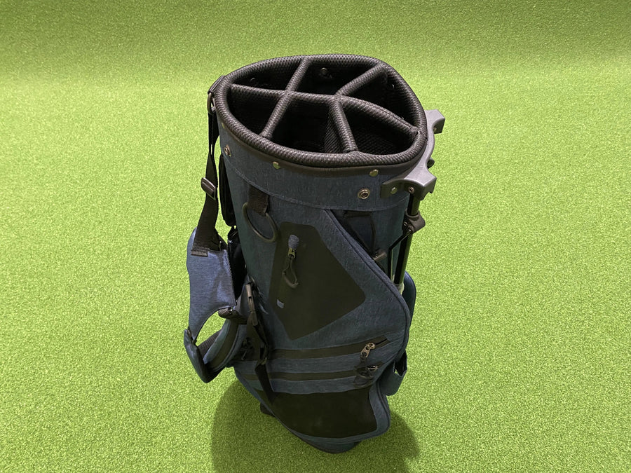 Navy 6-Way Stand Bag With Raincover (LIKE NEW) - front view