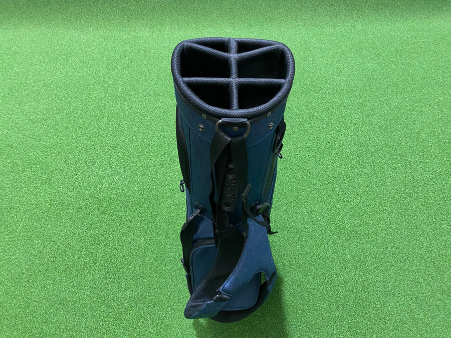 Navy 6-Way Stand Bag With Raincover (LIKE NEW) - side view