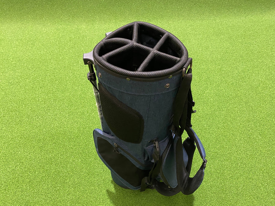 Navy 6-Way Stand Bag With Raincover (LIKE NEW) - top divider
