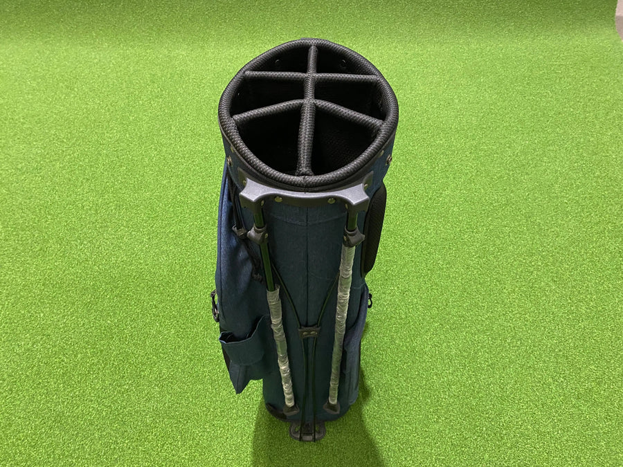 Navy 6-Way Stand Bag With Raincover (LIKE NEW) - pockets