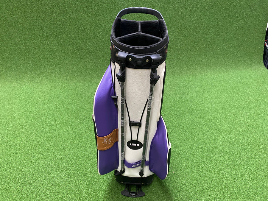 Malbon Leather 4-Way Stand Bag (USED) - pockets