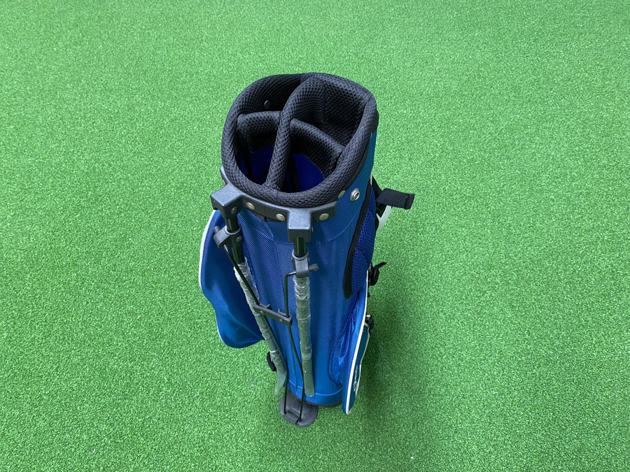 Junior-Pro Blue/White 5-Way Stand Bag (LIKE NEW) - back view