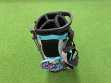 Grey/Aqua/Purple Junior 6-8Yr Olds 4-Way Stand Bag With Raincover *Pen Marks*