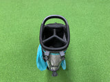 Grey/Aqua/Purple Junior 6-8Yr Olds 4-Way Stand Bag With Raincover *Pen Marks*