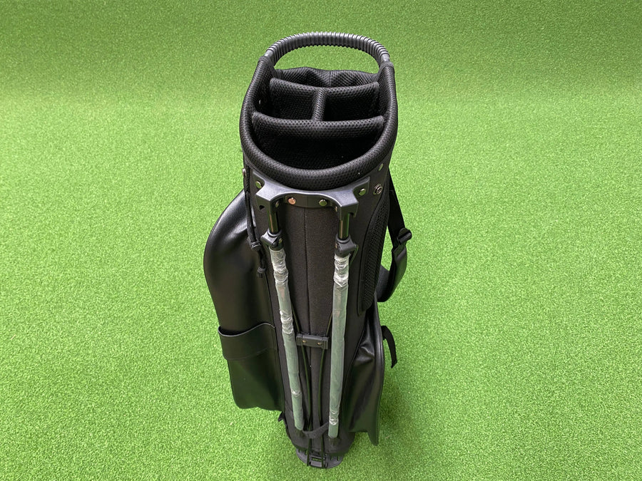 Robin Black Leather 4-Way Stand Bag (LIKE NEW) - pockets