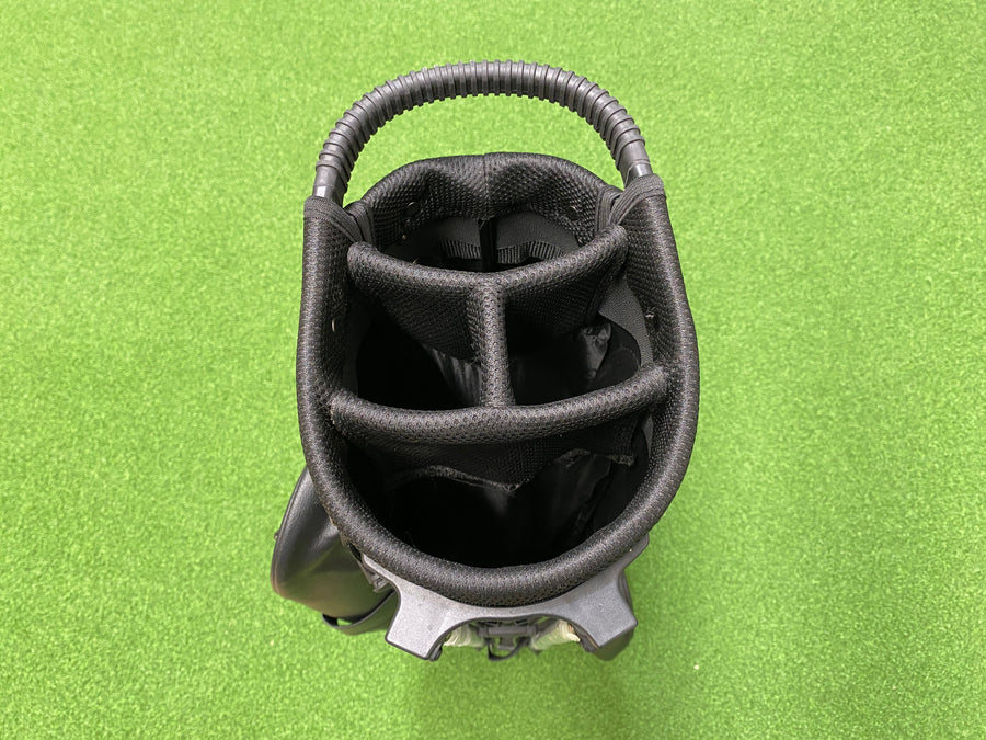 Robin Black Leather 4-Way Stand Bag (LIKE NEW) - back view