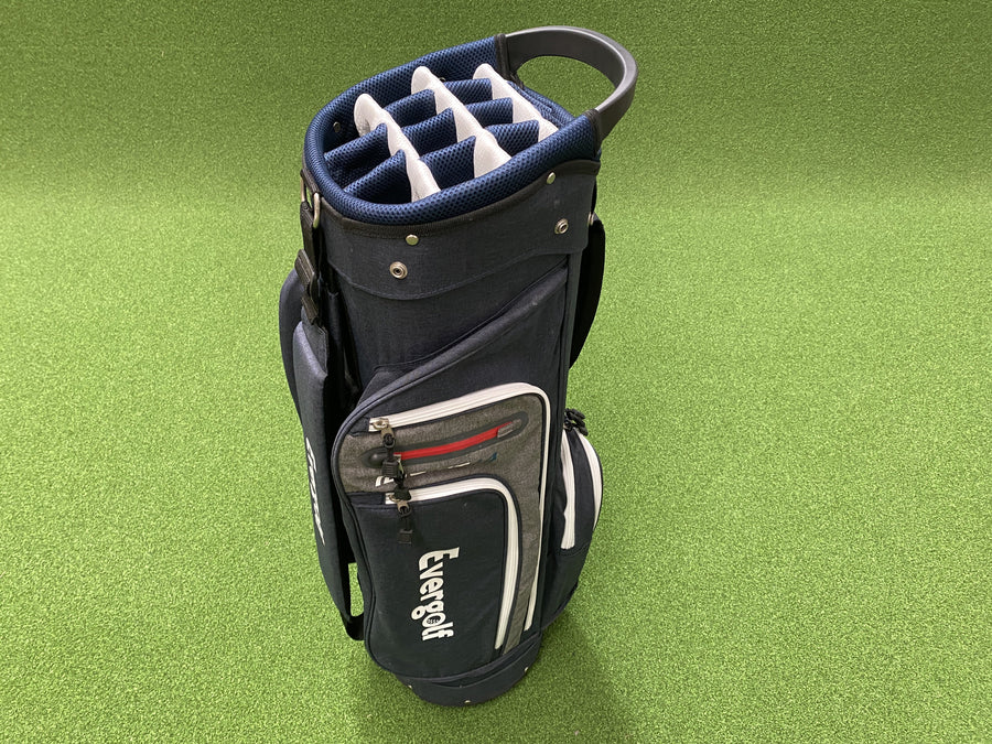 EverGolf 14-Way Navy Cart Bag (USED) - front view