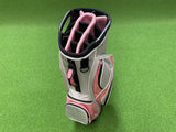 Dephlin Grey/Pink 14-Way Cart Bag with Raincover (USED)