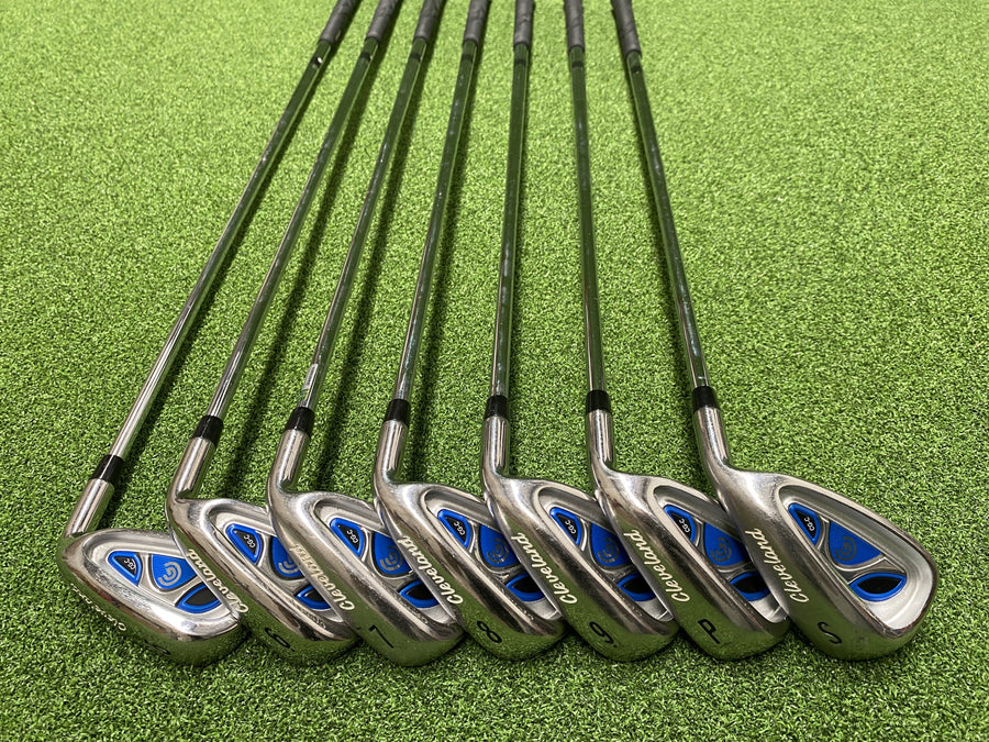 Cleveland CG-C Iron Set (5-9, PW, SW) Stiff Steel (USED) - clubface