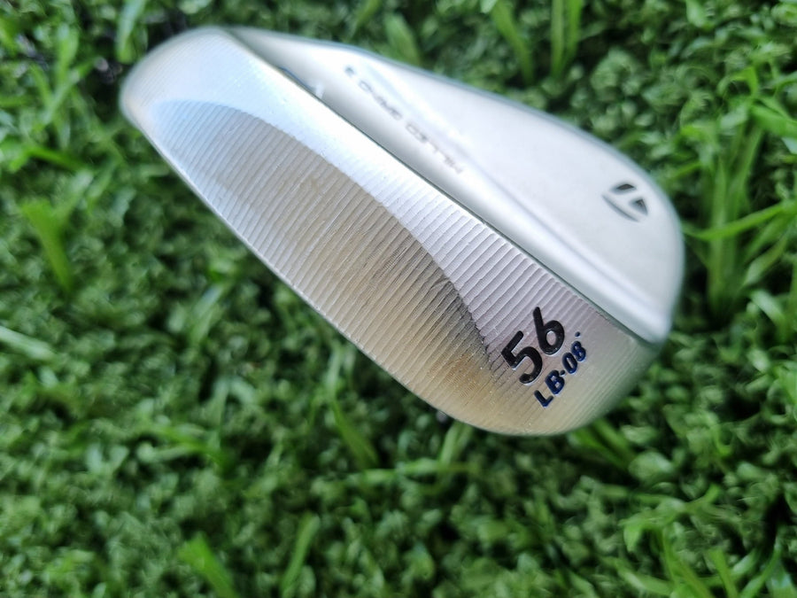 TaylorMade Milled Grind 3 Wedge 56/08 LB Stiff Right Handed (USED) - sole showing 56 degree loft and 08 LB bounce