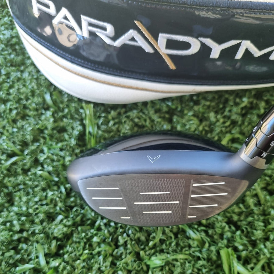 Callaway Paradym Fairway Wood #3 Stiff Right Handed (USED) - address view with headcover