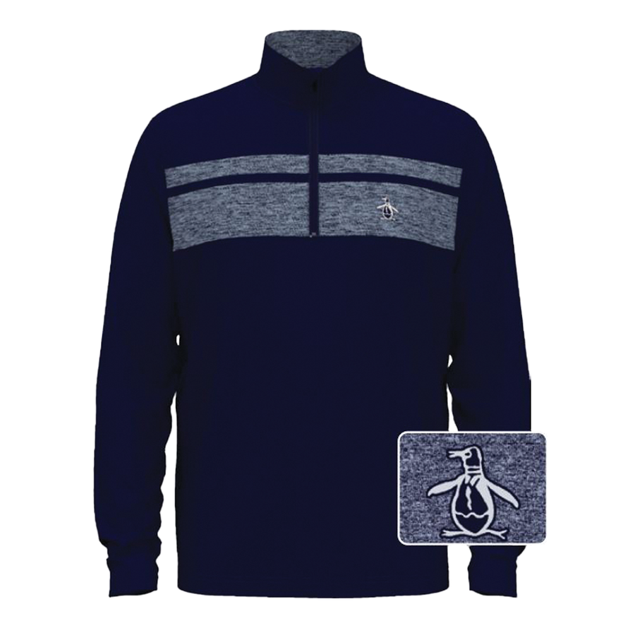 Original Penguin LT Weight 1/4 Zip Heritage Block Pullover Outerwear