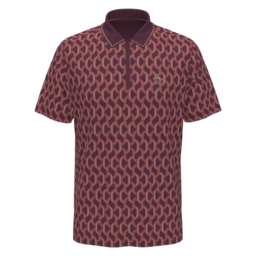 Original Penguin Polo All Over YD Jacquard Colour Block - Medium