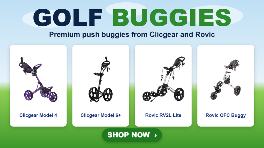 Golf buggies - premium push buggies from Clicgear and Rovic