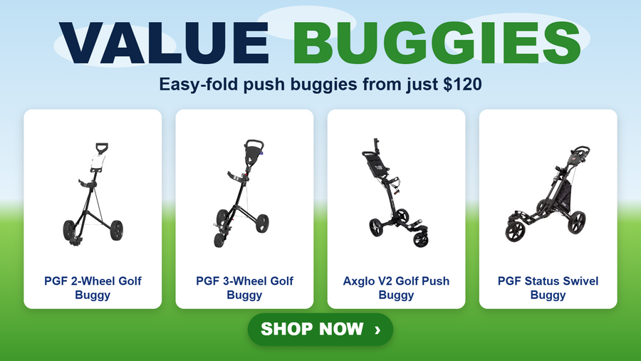 Value golf buggies - easy-fold push buggies from just $120