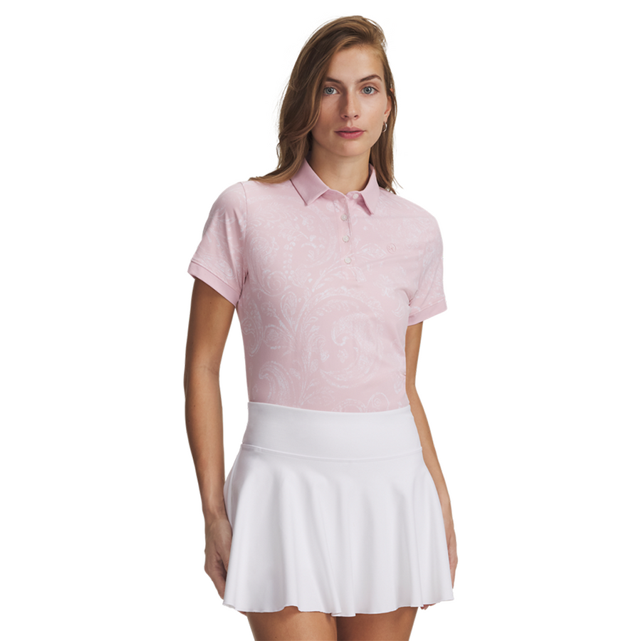 Under Armour Women's With Drive Print Polo - Pink
