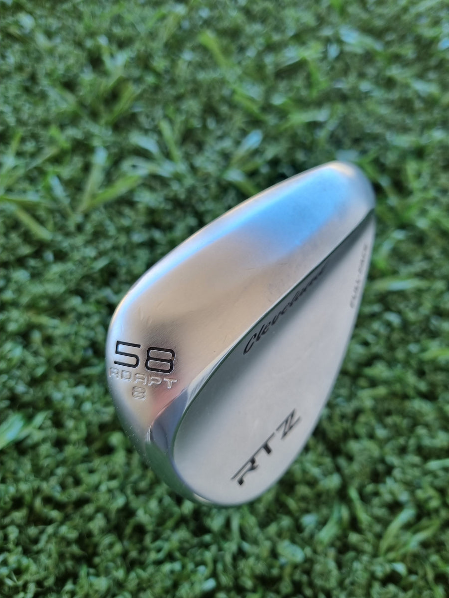 Cleveland RTZ Wedge 58 Deg 8 Bounce (Ex Demo USED) - toe stamp showing 58 degree loft and 8 bounce ADAPT grind