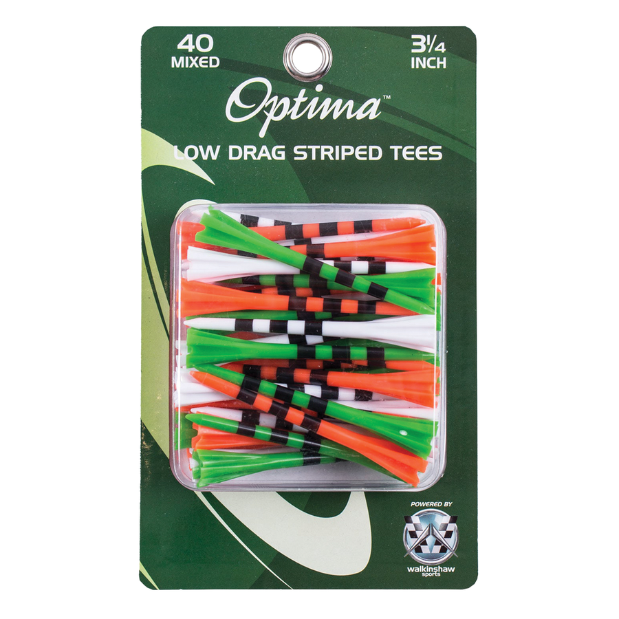 Optima High Low Drag Golf Tees - 40 Pack