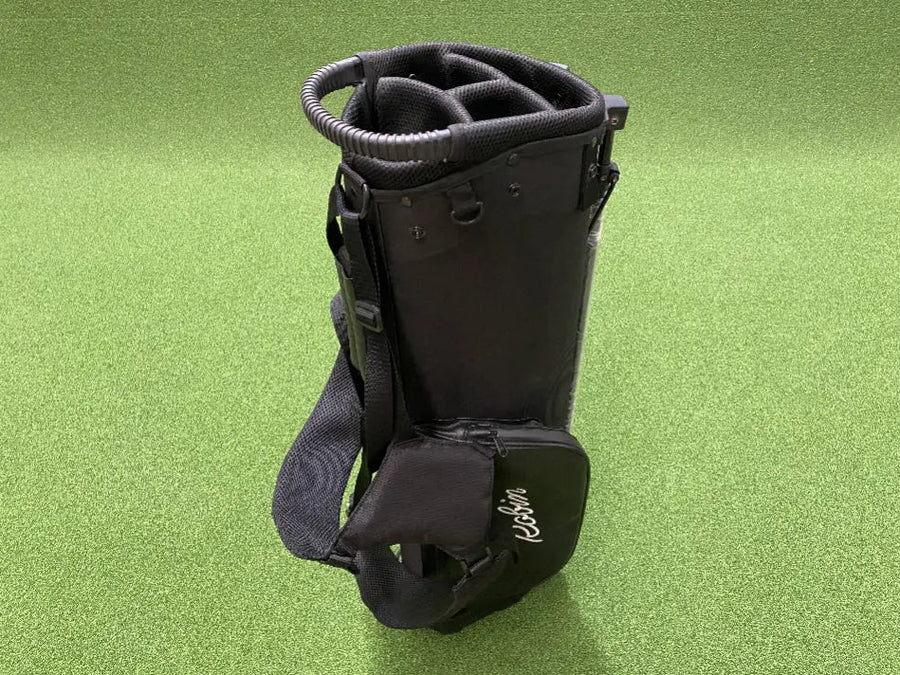Robin Black Leather 4-Way Stand Bag (LIKE NEW) - front view
